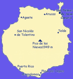 Kaart Gran Canaria